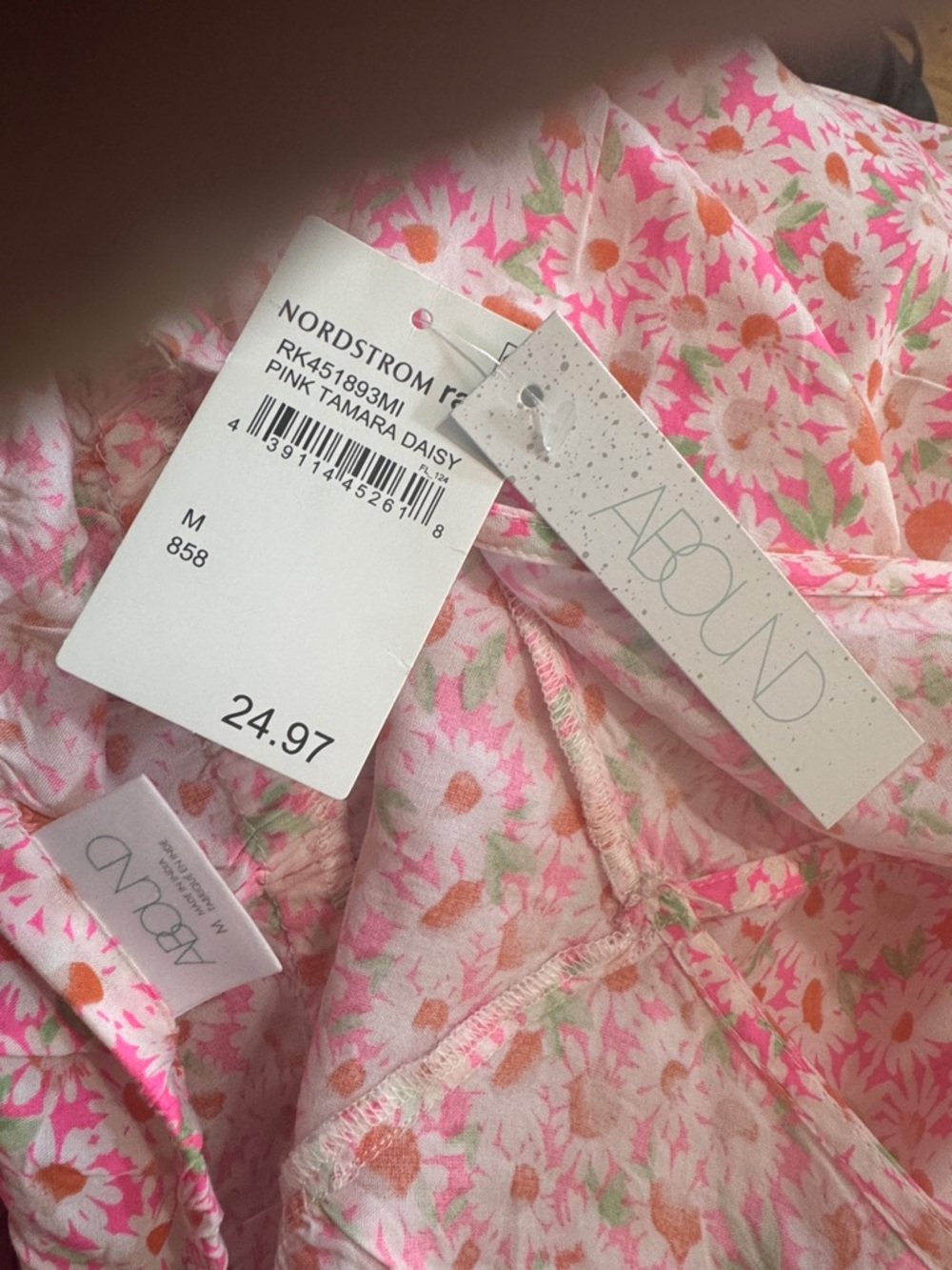 Nordstrom Rack pink Floral Halter Dress NWT M - Picture 4 of 4